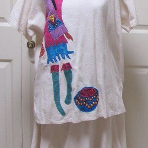 Alfredo's Wife white cotton 2 piece dress